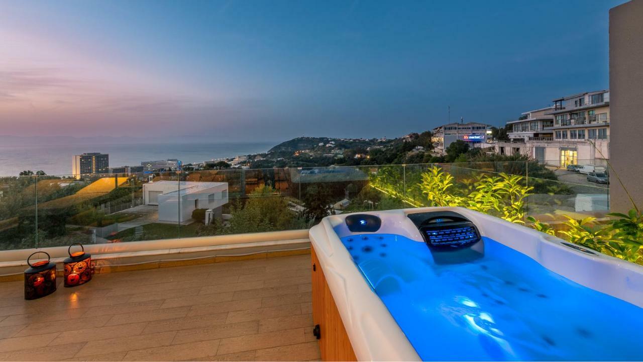 Apartamento Flyviewflatsgold Privatehottub With Seaview Ixia  Exterior foto