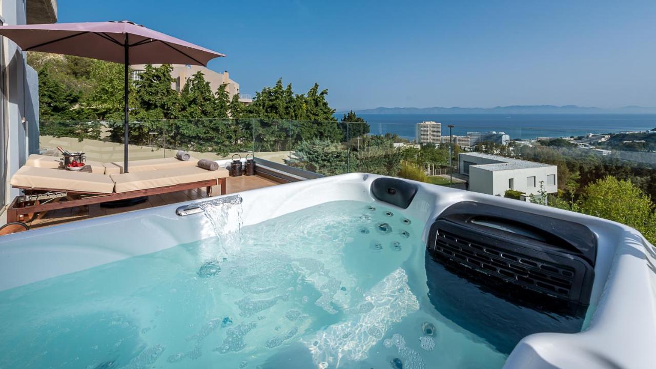 Apartamento Flyviewflatsgold Privatehottub With Seaview Ixia  Exterior foto