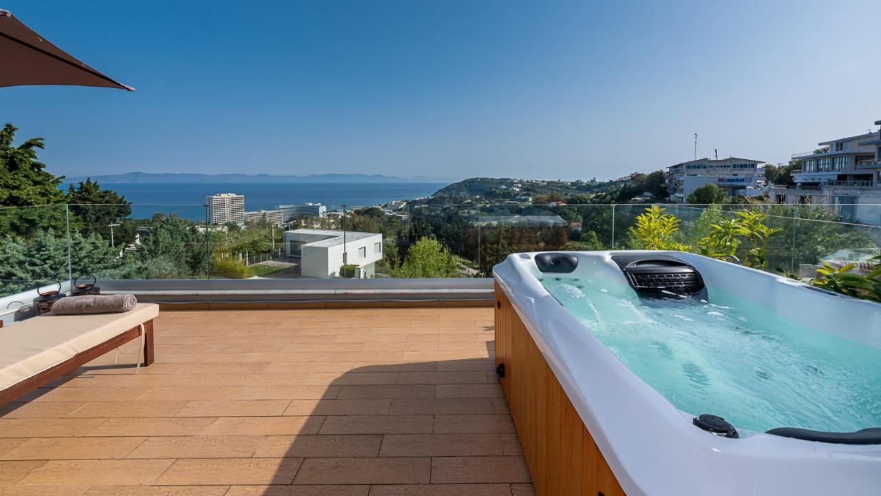 Apartamento Flyviewflatsgold Privatehottub With Seaview Ixia  Exterior foto